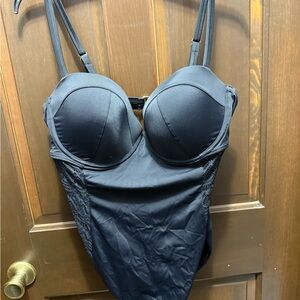 Black Lace Detail bathing suit